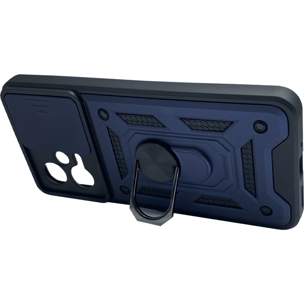 Чохол Armor Camshield Case для Xiaomi Redmi Note12 with Ring Dark Blue with Camera Lens