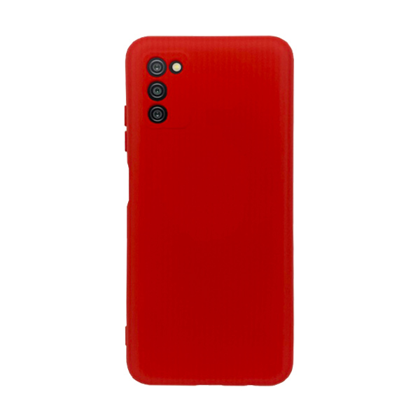 Чехол Original Soft Touch Case for Samsung A03s-2021/A037 Red with Camera Lens