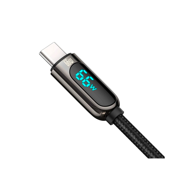Кабель Baseus Display Fast Charging Data Cable USB to Type-C 66W 1m Black (CASX020001)