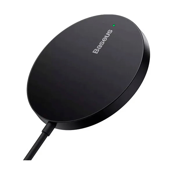 Бездротовий зарядний пристрій Baseus Simple Mini3 Magnetic Wireless Charger 15W Black (CCJJ040001)