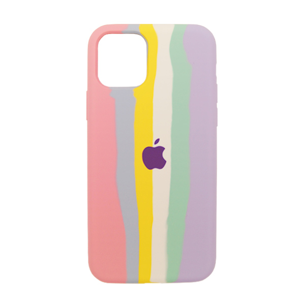 Чохол Silicone Cover Full Rainbow для iPhone 11 Pro Pink/Lilac