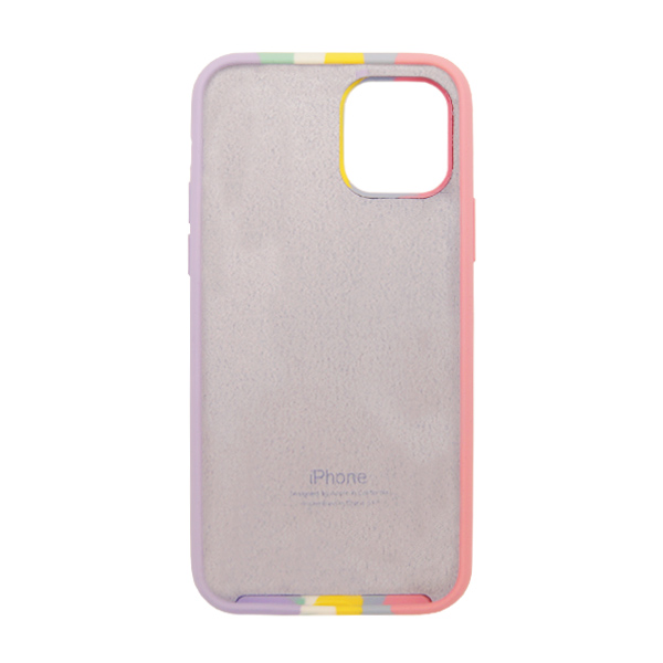 Чехол Silicone Cover Full Rainbow для iPhone 11 Pink/Lilac