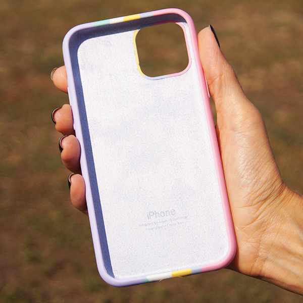 Чехол Silicone Cover Full Rainbow для iPhone 11 Pink/Lilac