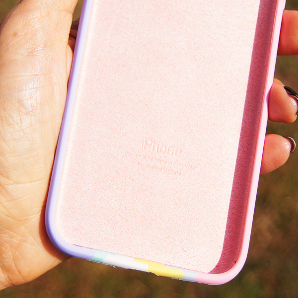 Чохол Silicone Cover Full Rainbow для iPhone X/XS Pink/Lilac
