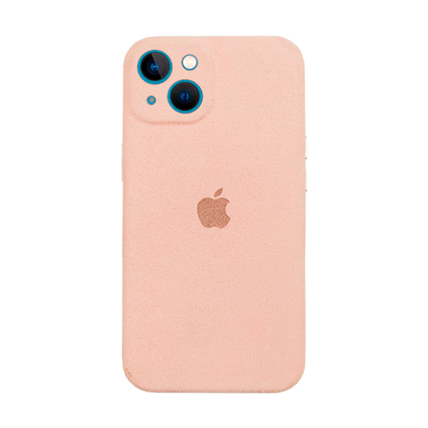 Чохол Alcantara для Apple iPhone 13/14 with Camera Lens Light Pink