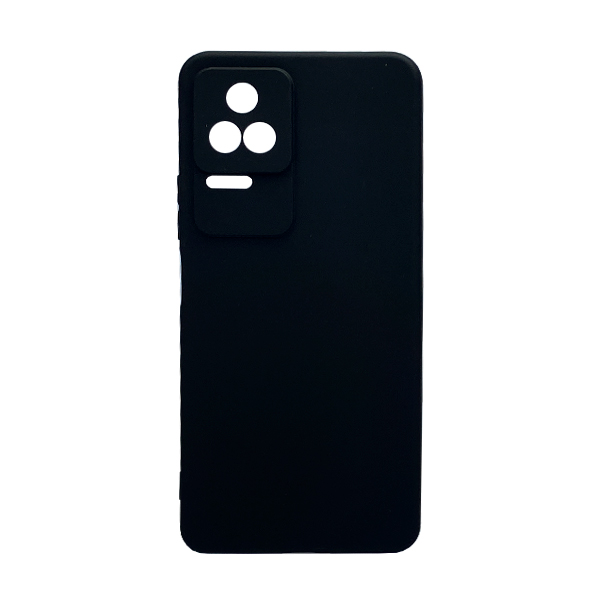 Original Silicon Case Xiaomi Poco F4 Black with Camera Lens