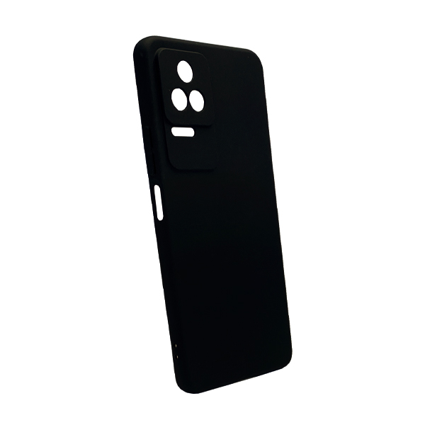 Original Silicon Case Xiaomi Poco F4 Black with Camera Lens