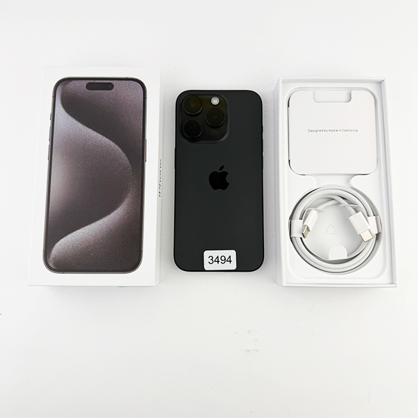 Apple iPhone 15 Pro 128GB Black Titanium Б/У №3494 (Стан 8/10)