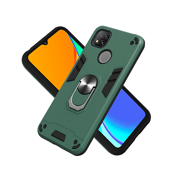 Чехол Armor Case для Xiaomi Redmi 9c/10a with Ring Green