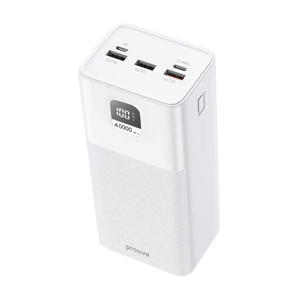 Зовнішній акумулятор Proove Giant 100W 40000mAh White