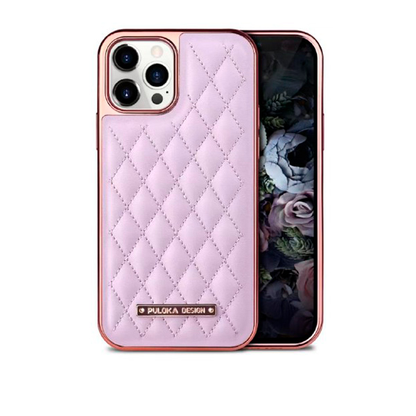 Чехол Puloka Leather Case для iPhone 12/12 Pro Purple