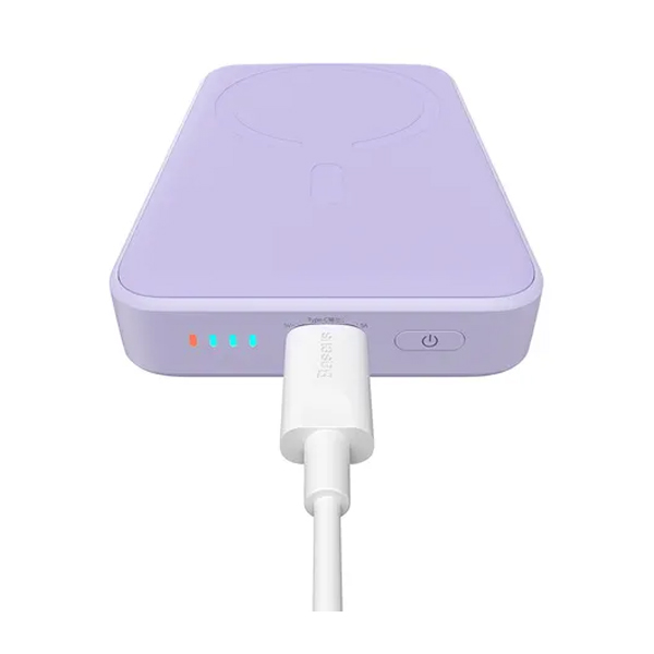 Зовнішній акумулятор Baseus Magnetic Mini Wireless Fast Charge 10000mAh 20W Purple (PPCX110105)