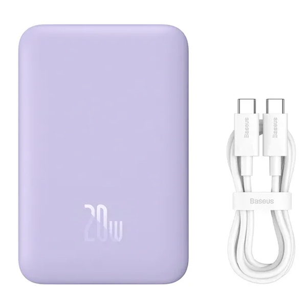 Зовнішній акумулятор Baseus Magnetic Mini Wireless Fast Charge 10000mAh 20W Purple (PPCX110105)