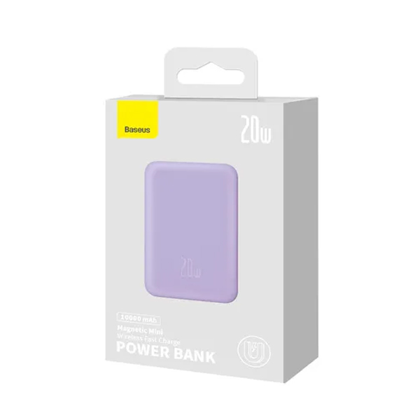 Зовнішній акумулятор Baseus Magnetic Mini Wireless Fast Charge 10000mAh 20W Purple (PPCX110105)