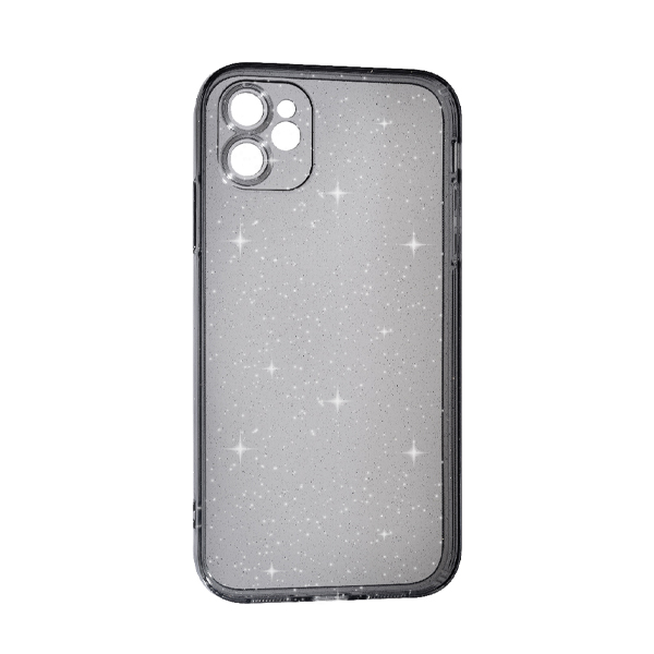 Чехол Silicon Shiny Case iPhone 11 Glitter Clear/Black