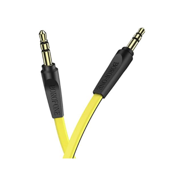 Аудіо кабель 3.5mm - 3.5 mm Borofone BL6 1m Black/Yellow