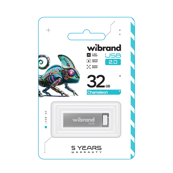 Флешка Wibrand 32GB Chameleon USB 2.0 Silver (WI2.0/CH32U6S)