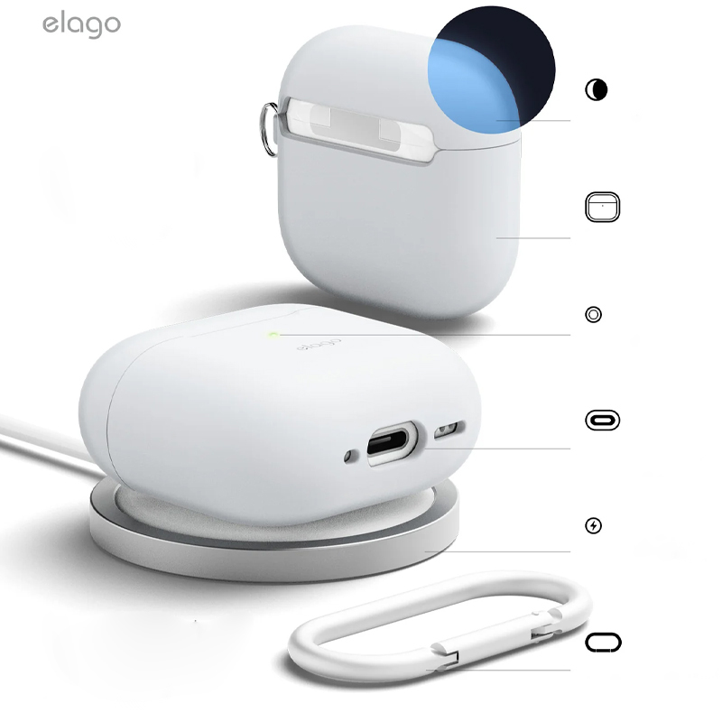 Футляр для наушников Elago Silicone Hang Mint for Airpods 4rd Gen (EAP4SC-HANG-MT)