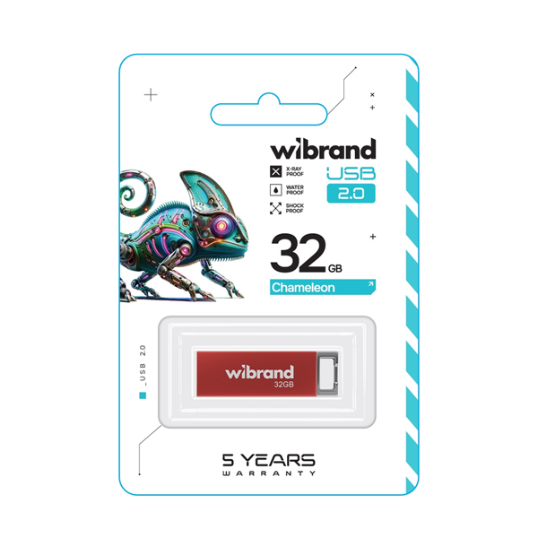 Флешка Wibrand 32GB Chameleon USB 2.0 Red (WI2.0/CH32U6R)