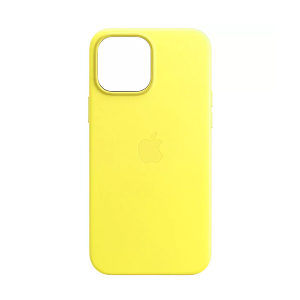 Чохол Leather Case для iPhone 12 Pro Max with MagSafe Yellow