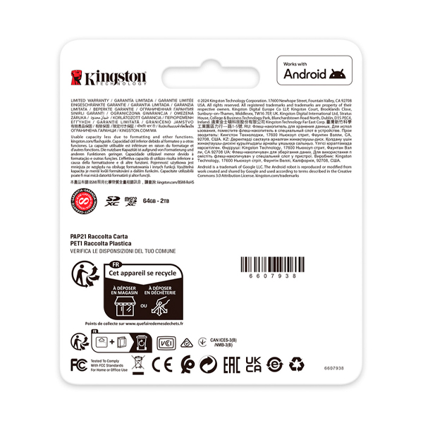 Карта пам'яті Kingston 256 GB microSDXC class 10 UHS-I U3 Canvas Go! Plus + SD Adapter SDCG4/256GB