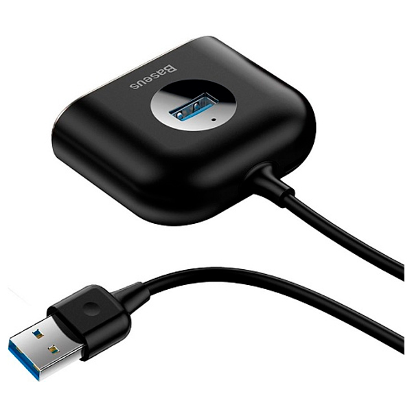 USB-хаб Baseus 4in1 USB3.0/USB*1+USB*3 1m Black (CAHUB-AY01)
