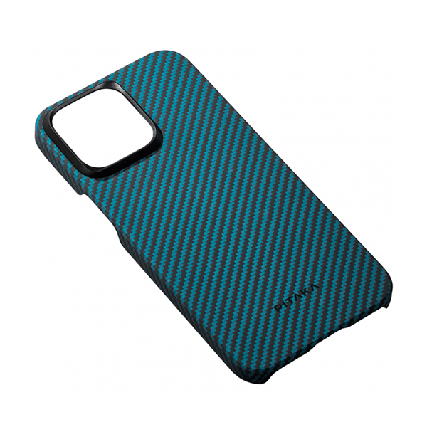 Чехол Pitaka iPhone 15 Case with MagSafe Black/Blue (KI1508)