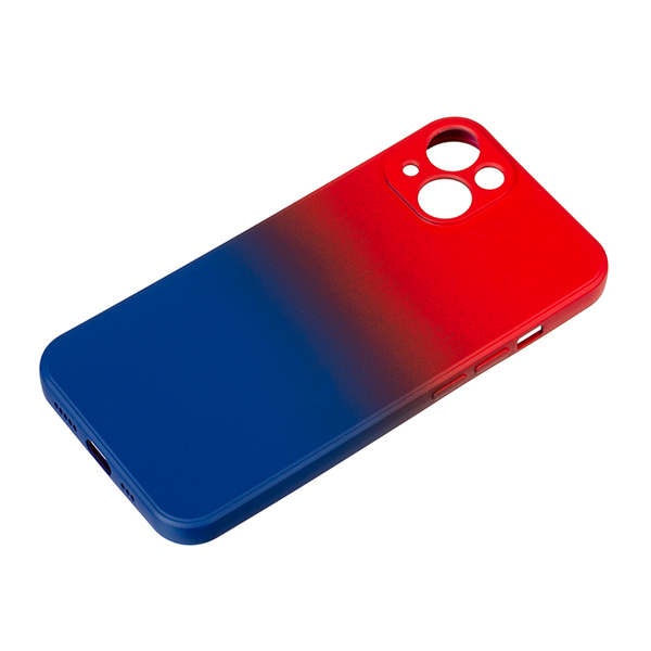 Чехол накладка Silicon Gradient Case для iPhone 13/14 Red/Dark Blue