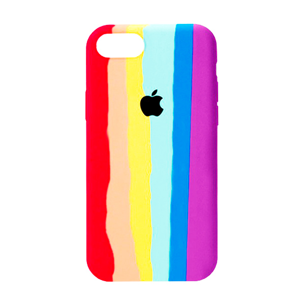 Чохол Silicone Cover Full Rainbow для iPhone 7/8 Red/Violet
