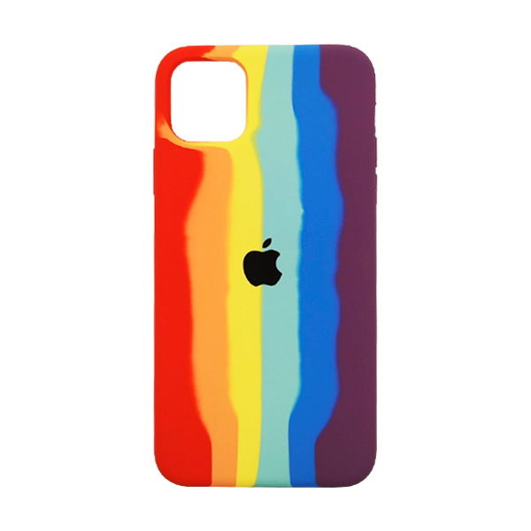 Чохол Silicone Cover Full Rainbow для iPhone 11 Pro Max Red/Violet