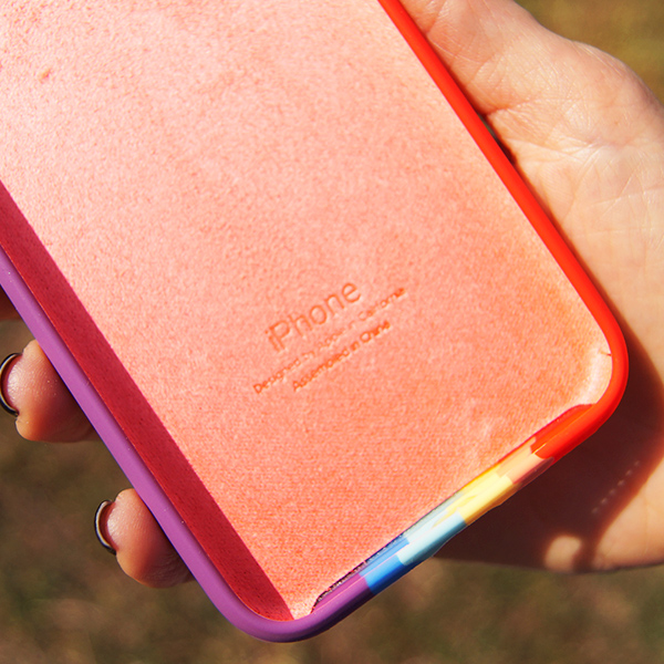 Чохол Silicone Cover Full Rainbow для iPhone XR Red/Violet