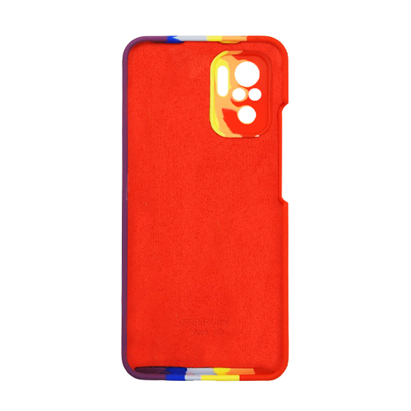 Чехол Silicone Cover Full Rainbow для Xiaomi Redmi Note10 Red/Violet with Camera Lens