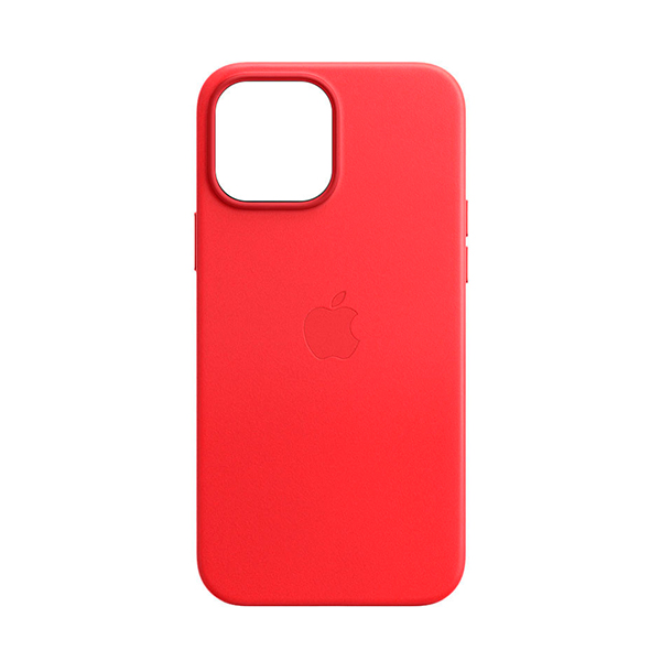 Чехол Leather Case для iPhone 13/14 with MagSafe Red