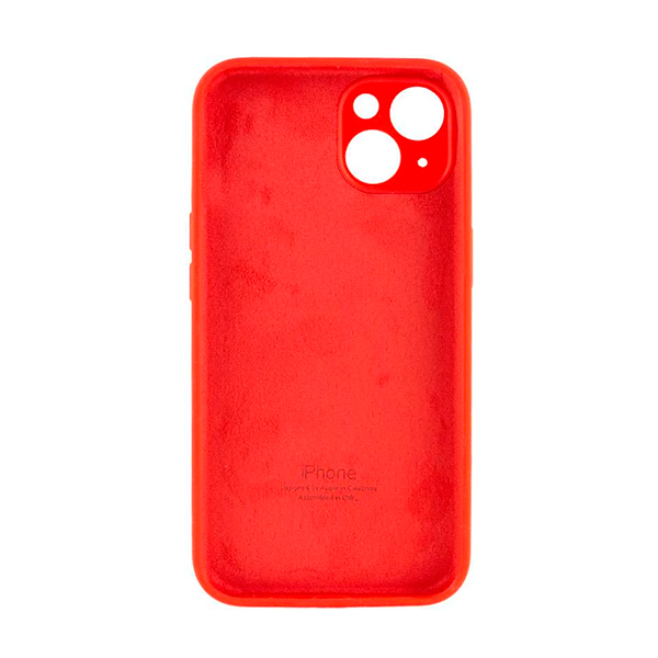 Чехол Soft Touch для Apple iPhone 15 Red with Camera Lens Protection