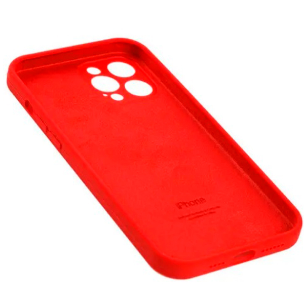 Чохол Soft Touch для Apple iPhone 12/12 Pro Red with Camera Lens Protection Square