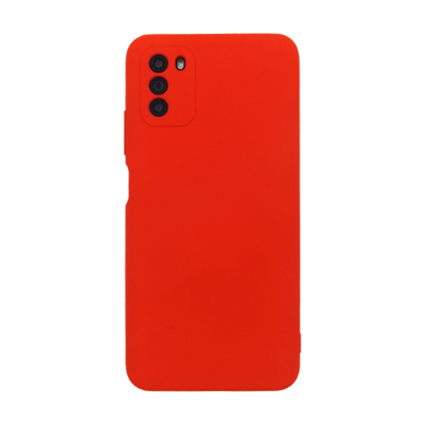 Чехол Original Soft Touch Case for Xiaomi Poco M3 Red with Camera Lens