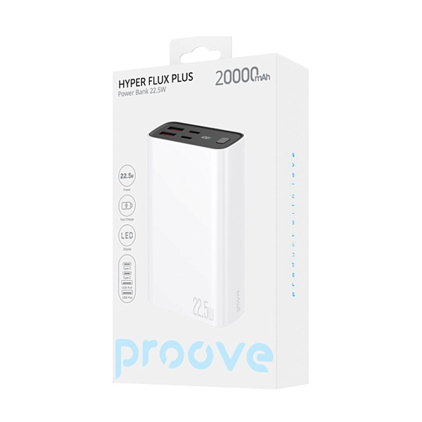 Внешний аккумулятор Proove Hyper Flux Plus 20000mAh 22.5W White
