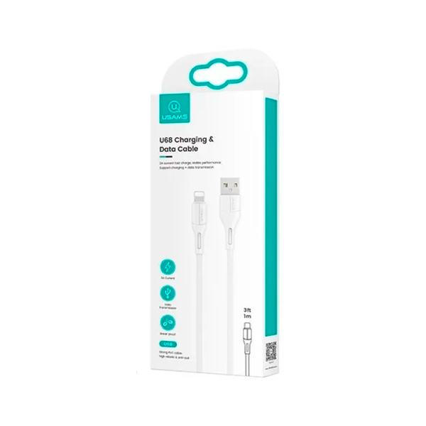 Кабель Usams US-SJ500 U68 Lightning 1m White (SJ500USB02)