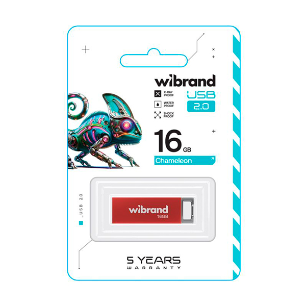 Флешка Wibrand 16GB Сhameleon USB 2.0 Red (WI2.0/CH16U6R)