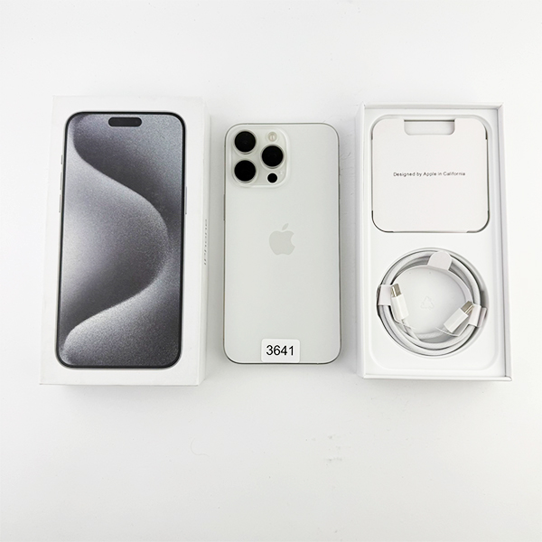 Apple iPhone 15 Pro Max 256GB White Titanium Б/У №3641 (Стан 9/10)