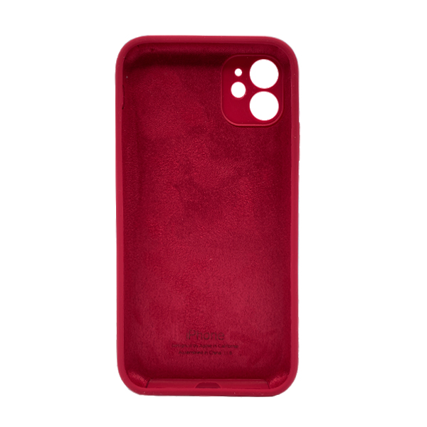 Чехол Soft Touch для Apple iPhone 11 Rose Red with Camera Lens Protection Square