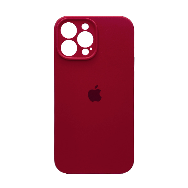 Чехол Soft Touch для Apple iPhone 13 Pro Max Rose Red with Camera Lens Protection