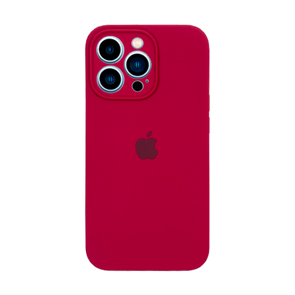 Чехол Soft Touch для Apple iPhone 13 Pro Rose Red with Camera Lens Protection