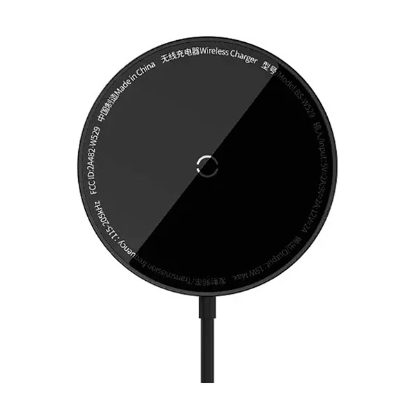 Бездротовий зарядний пристрій Baseus Simple Mini3 Magnetic Wireless Charger 15W Black (CCJJ040001)