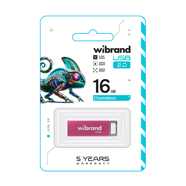 Флешка Wibrand 16GB Сhameleon USB 2.0 Pink (WI2.0/CH16U6P)