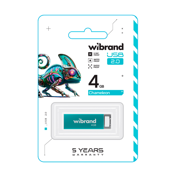 Флешка Wibrand 4GB Chameleon USB 2.0 Light Blue (WI2.0/CH4U6LU)