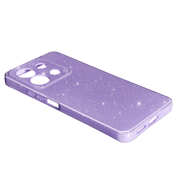 Чехол Silicon Shiny Case Xiaomi Note 13 5G Glitter Light Purple