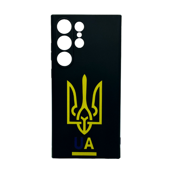 Чохол Wave We are Ukraine Case Samsung S23 Ultra/S918 Black U&A with Camera Lens