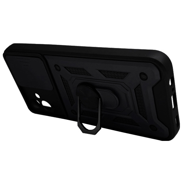 Чохол Armor Camshield Case для Samsung A04e/A042 with Ring Black