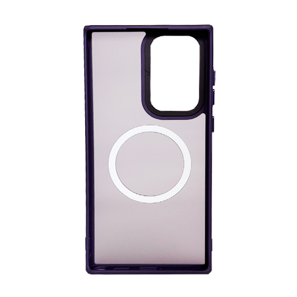 Чехол накладка Mate Plus Metal Buttons Case with MagSafe для Samsung S23 Ultra/S918 Deep Purple